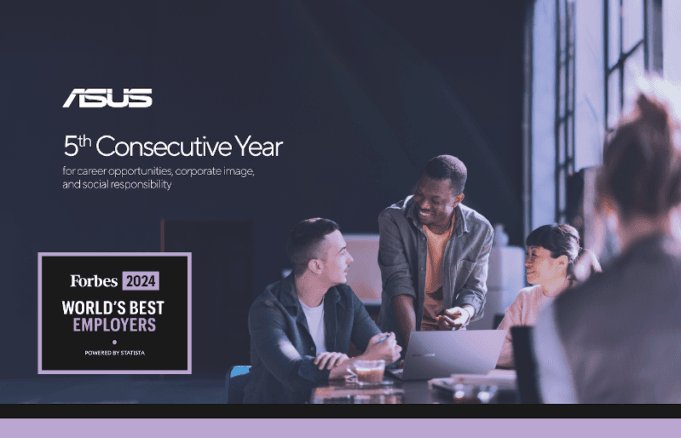 ASUS es reconocida por quinto año consecutivo como uno de los mejores empleadores del mundo por Forbes