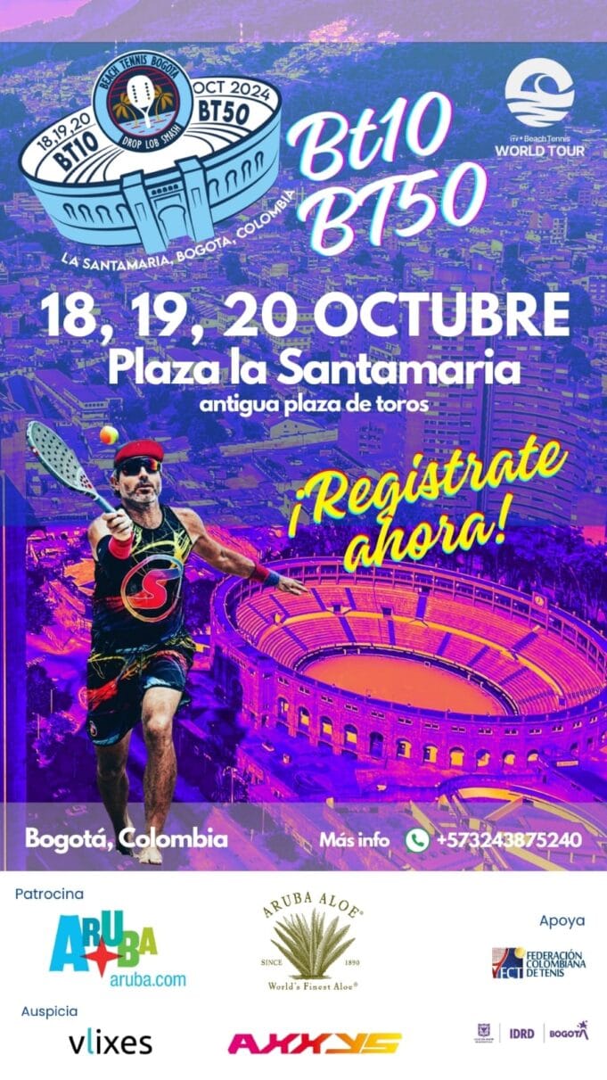 Primer Torneo Internacional ITF de Tenis Playa BT50 en Bogotá, Colombia