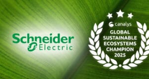 Canalys reconoce a Schneider Electric como campeón en sostenibilidad