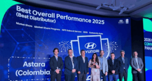 Hyundai Colombia recibe el reconocimiento “Best Overall Performance 2025” entre todos los países de Centro y Suramérica
