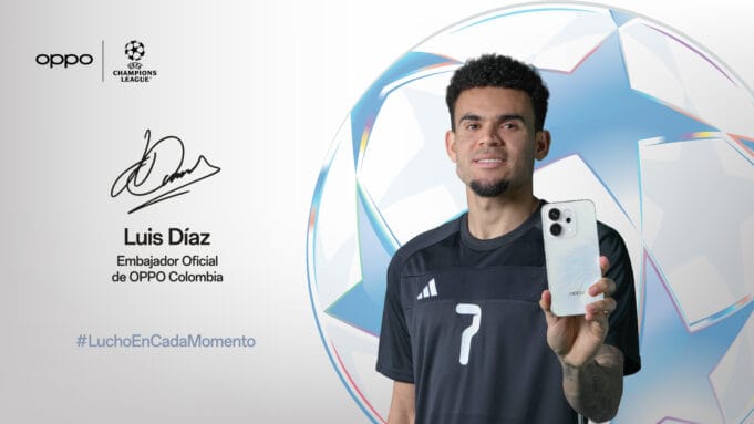 OPPO anuncia a Luis Díaz como embajador de marca en Colombia, marcando un nuevo capítulo de liderazgo e innovación en el país
